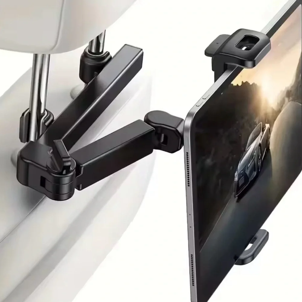 Black Car Headrest Tablet Mount